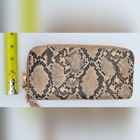 a new day Handbags - Faux snake skin double sided wallet with wrist strap. a new‎ day
